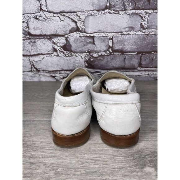 G.H. Bass Weejuns White Leather Moc Toe Penny Loafers Shoes Women Sz 8M US/39EU - Picture 4 of 16